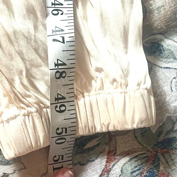 NBD Larkin Jumpsuit Ivory Strapless Corseted w/Pocket, Jumpsuit Elastic,Size L - Picture 12 of 12